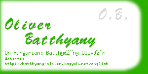 oliver batthyany business card